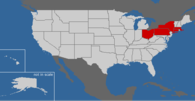 Map indicating visited states: New York, Massachusetts, Connecticut, Pennsylvania, Ohio.  Plus Toronto in Canada (not shown).