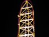Dragster: lit up at night
