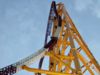 Dragster: looking up the tower from directly beneath the launch side