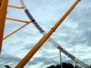 Dragster: the curve upwards - this shows the scale of the tower